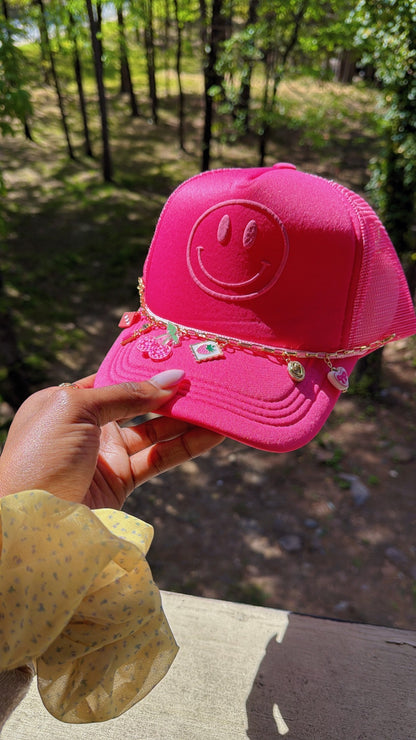 The Hot Pink Smiley Trucker